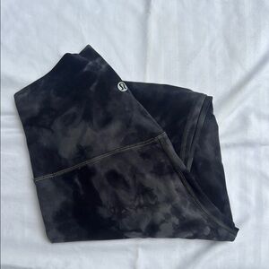 LULULEMON ALIGN 25” Black Tie-Dye Leggings